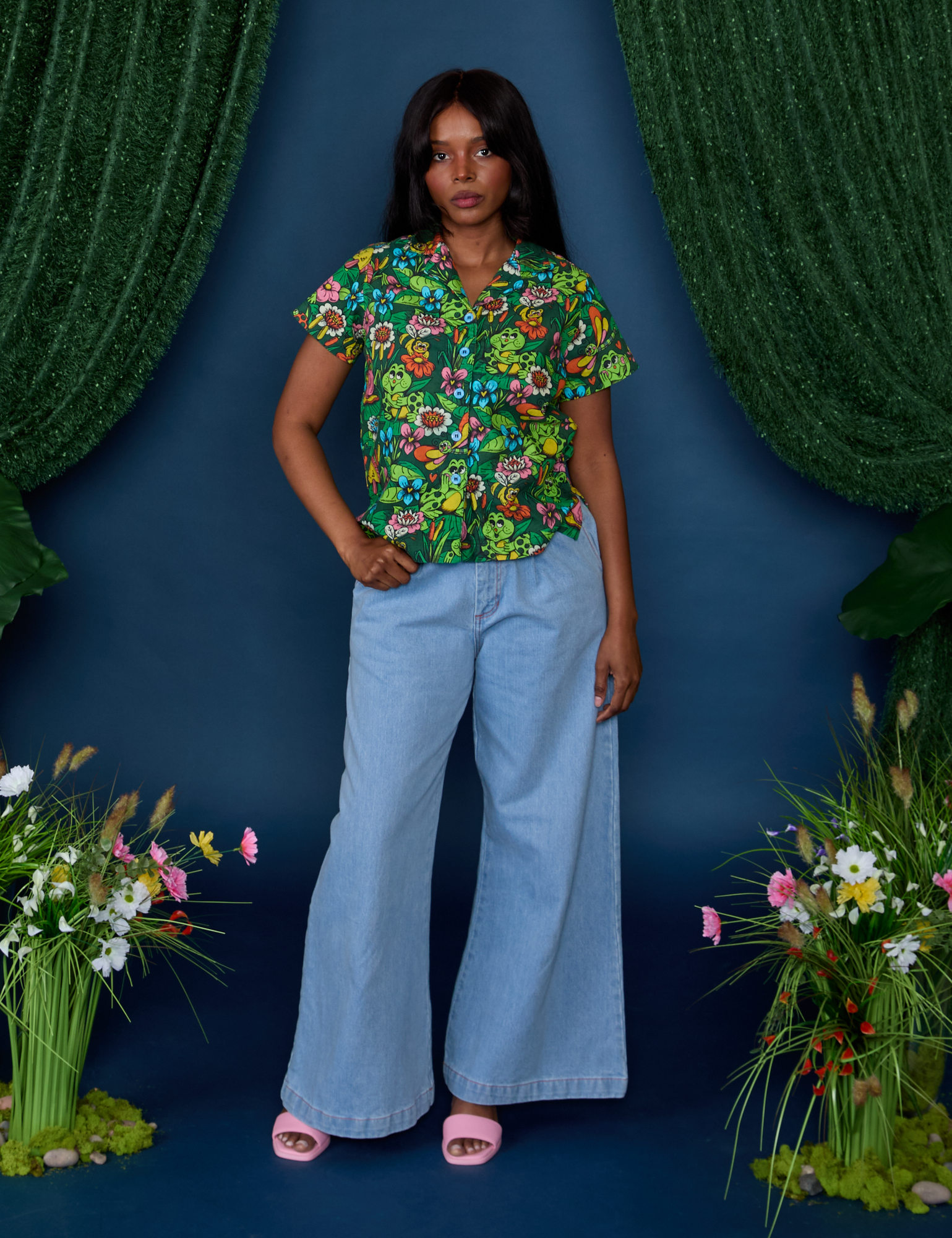 Pond Party Pantry Button-Up