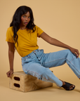 The Organic Vintage Tee - Mustard Yellow