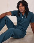 Long Jumpsuit in Lagoon worn by Jerrod