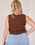 Muscle Tee in Fudgesicle Brown back view on Lish