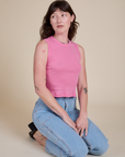 Muscle Tee in Bubblegum Pink on Alex
