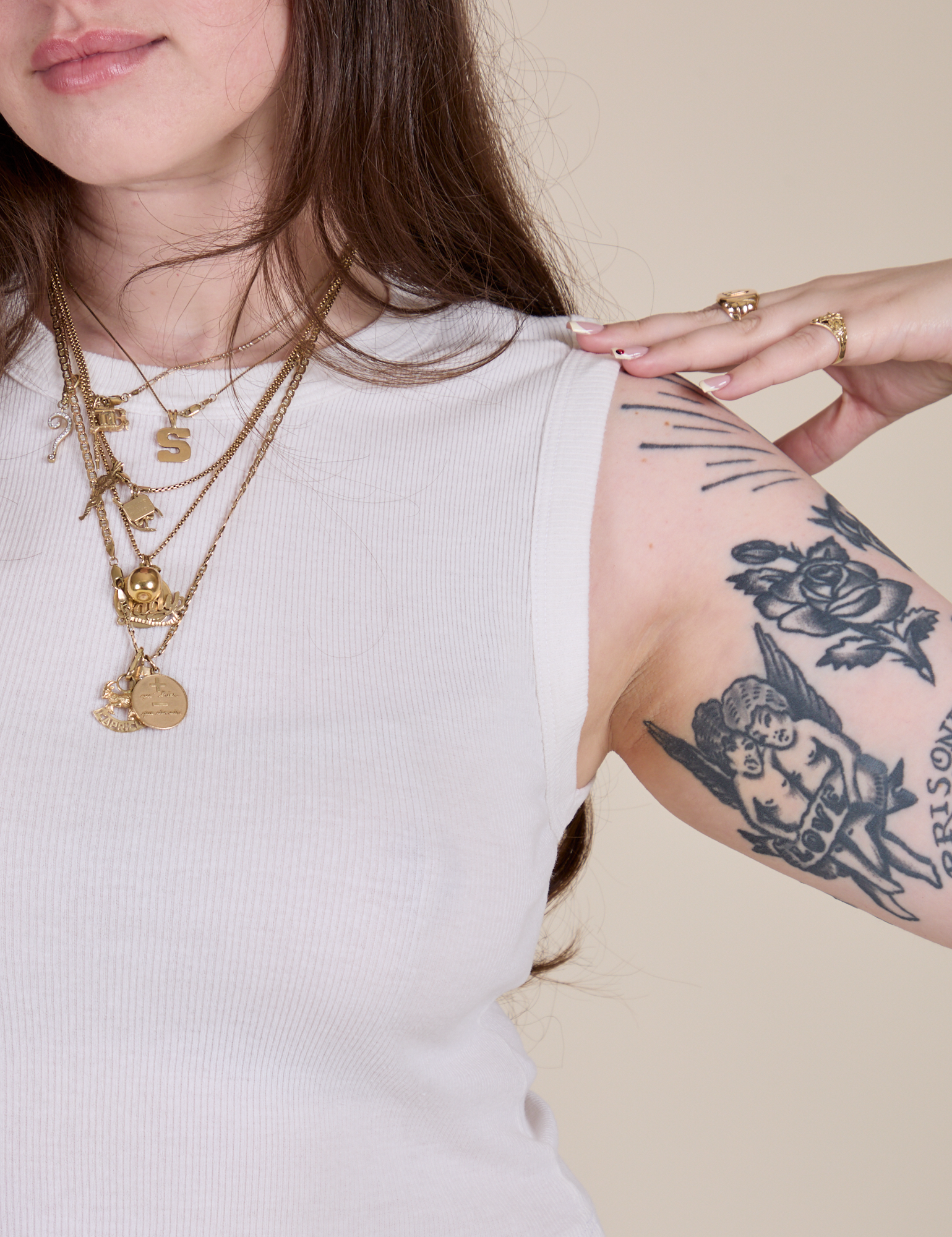 Muscle Tee - Vintage Tee White