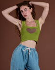 Icon Cropped Tank - Green Heart