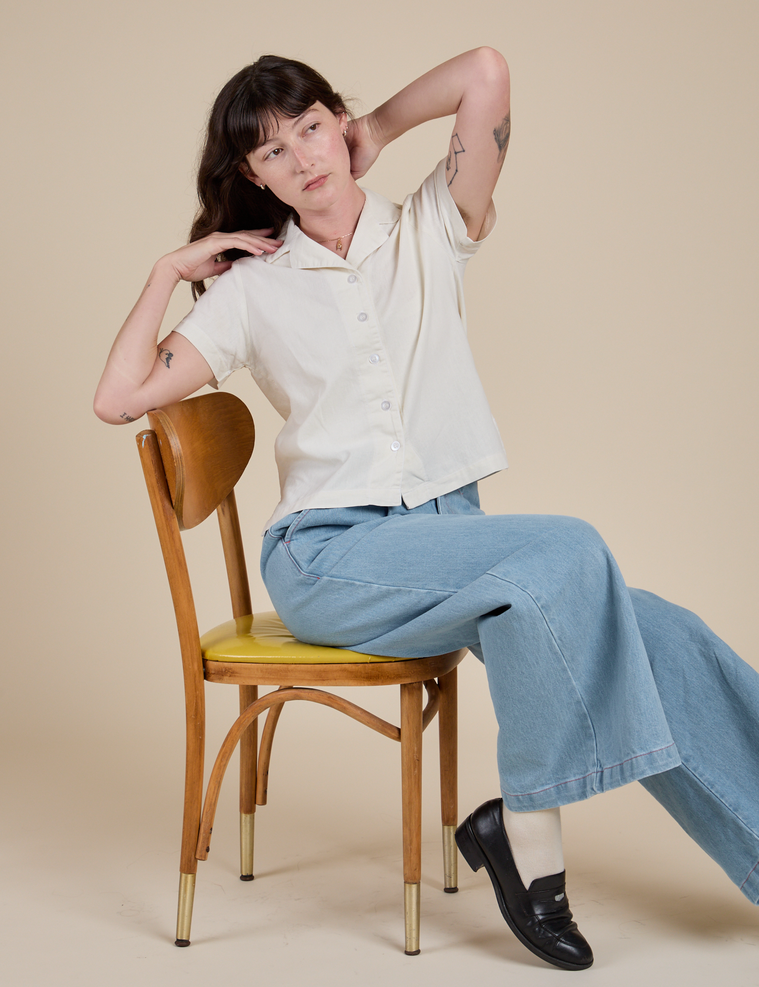 Pantry Button-Up - Vintage Tee White