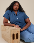 Meghna is wearing Pantry Button-Up in French Blue