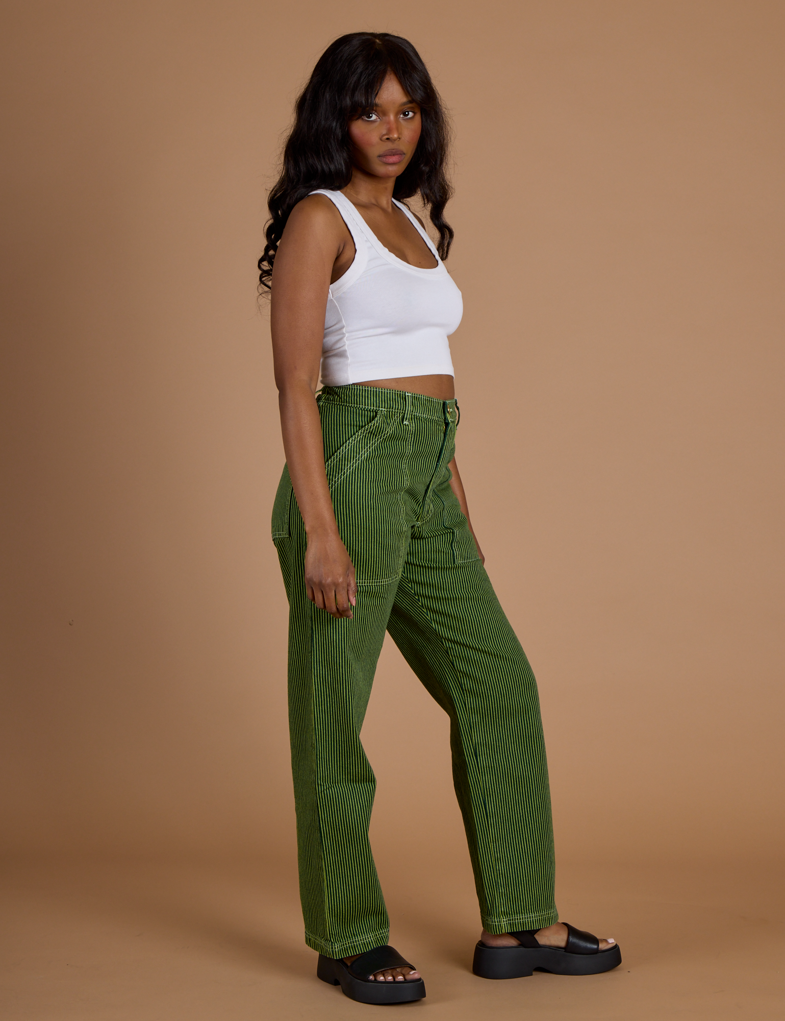 Railroad Denim Work Pants - Gross Green Overdye