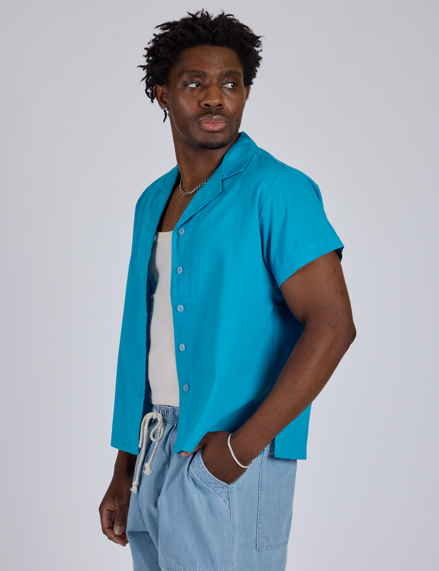 Pantry Button-Up - Hawaiian Blue