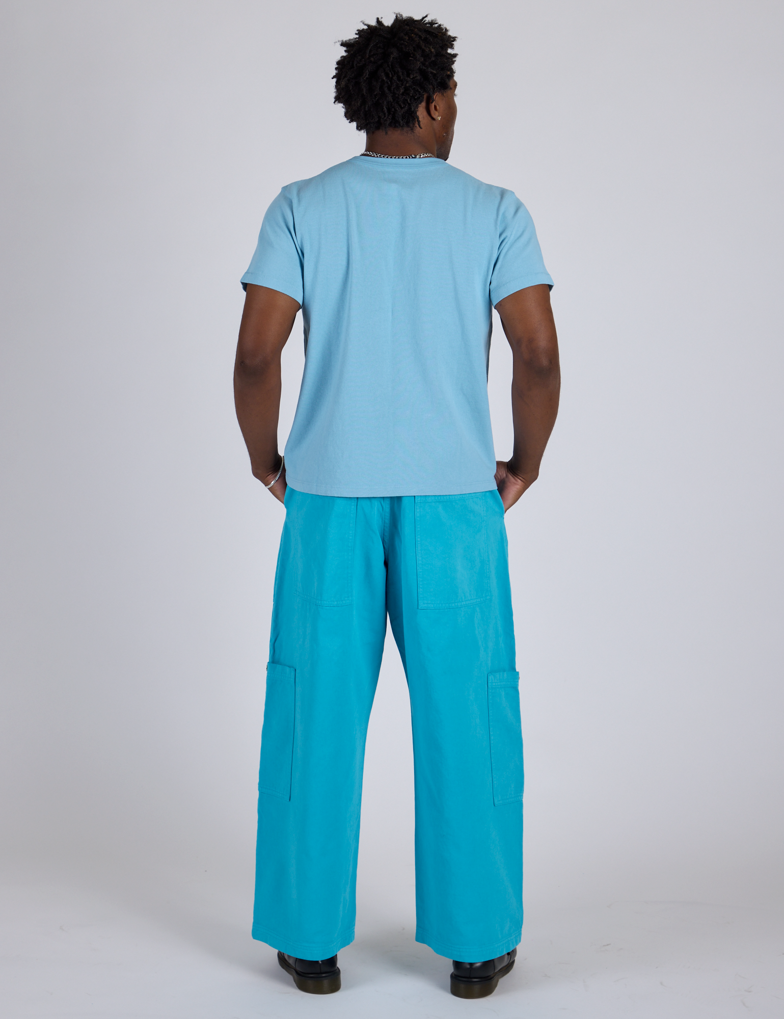 Drop Pocket Cargo Pants - Hawaiian Blue