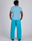 Drop Pocket Cargo Pants - Hawaiian Blue