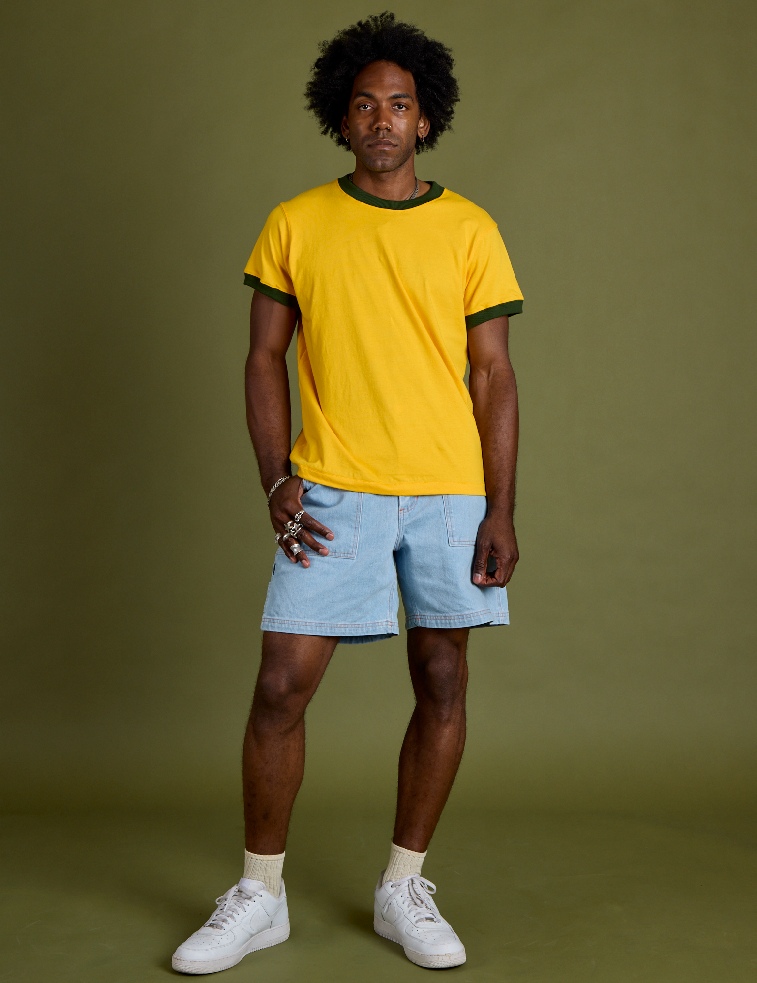 Vintage Ringer Tee - Sunshine Yellow