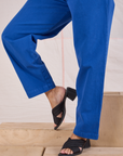 Heavyweight Trousers in Royal Blue pant leg close up on Tiara