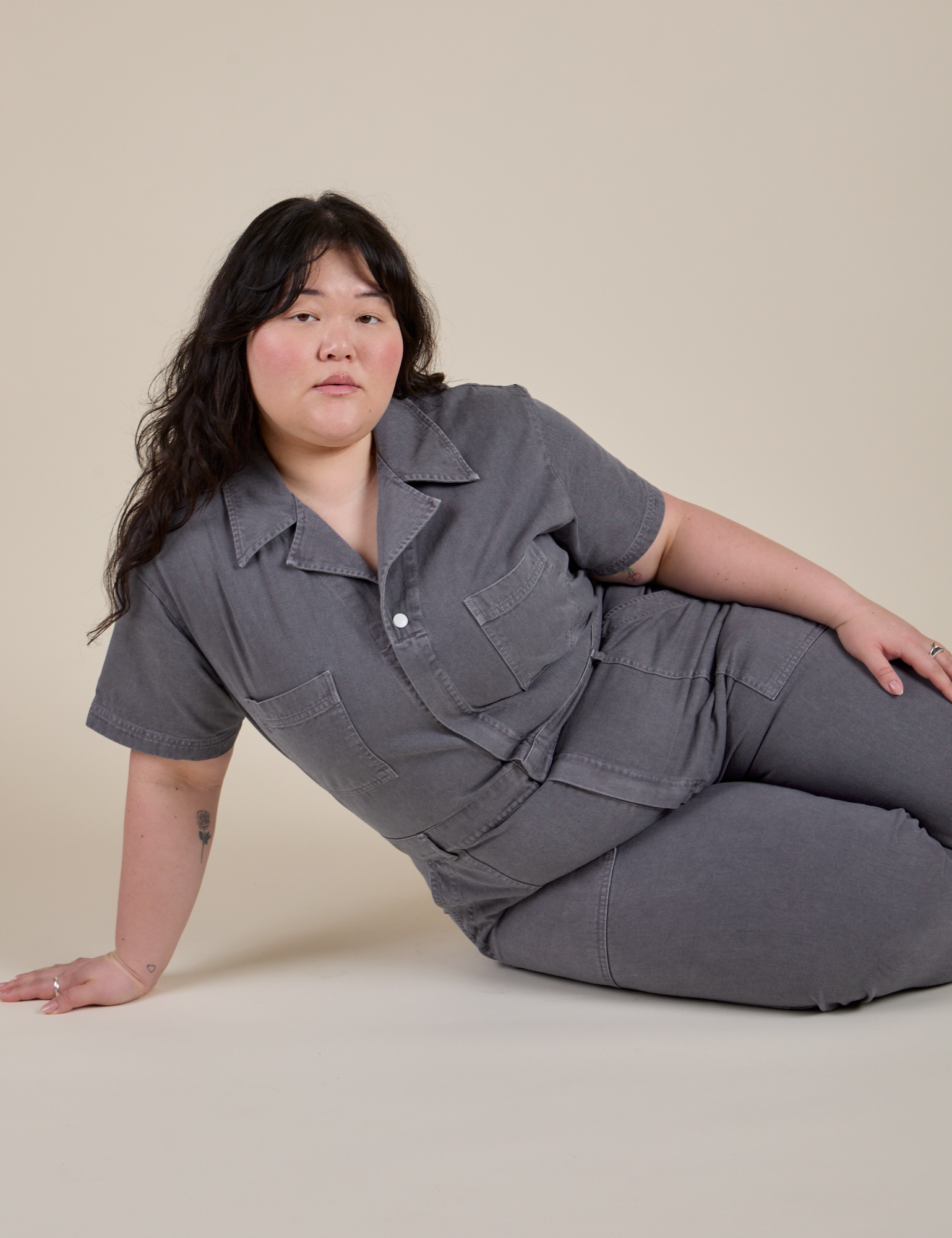 Short Sleeve Jumpsuit - Washed Grey – BIG BUD PRESS