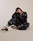 Long Sleeve Baby Tee in Ink Blot and matching Drop Pocket Cargo Pants on Sydney