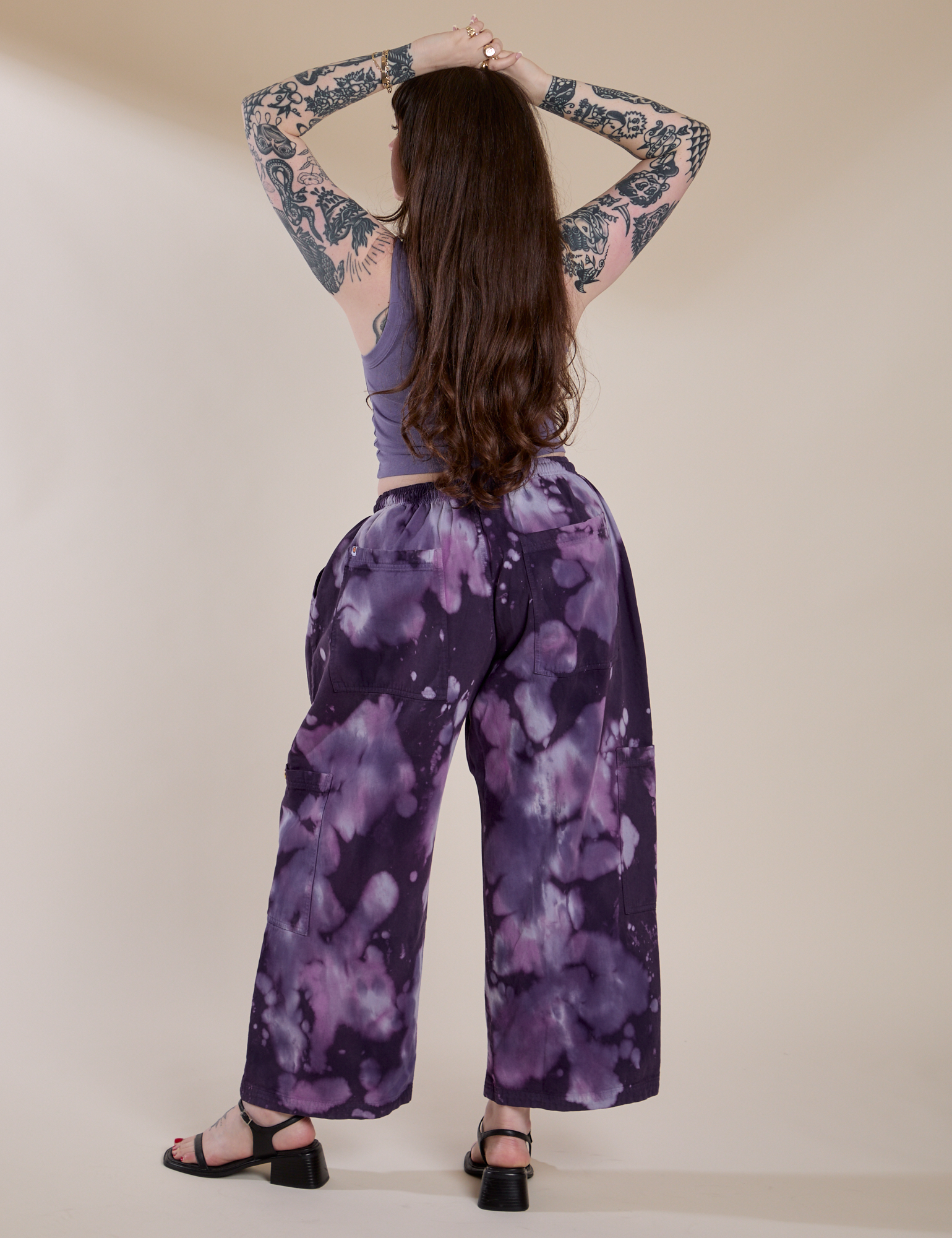 Magic Waters Drop Pocket Pants in Dark Lavender back view on Sydney