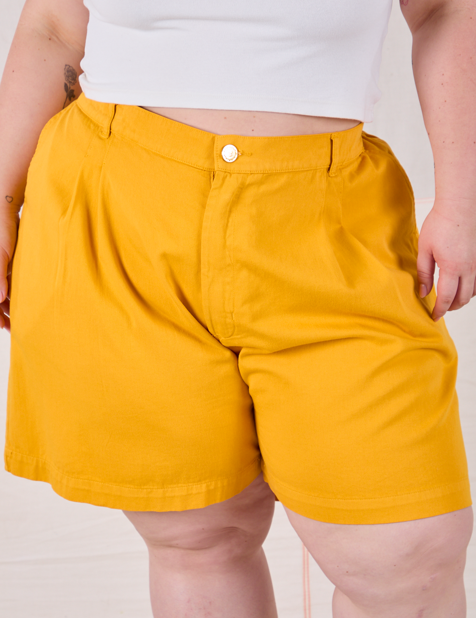 Trouser Shorts - Mustard Yellow