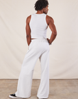 Wide Leg Sweat Pants in Vintage Tee Off-White back view on Jerrod