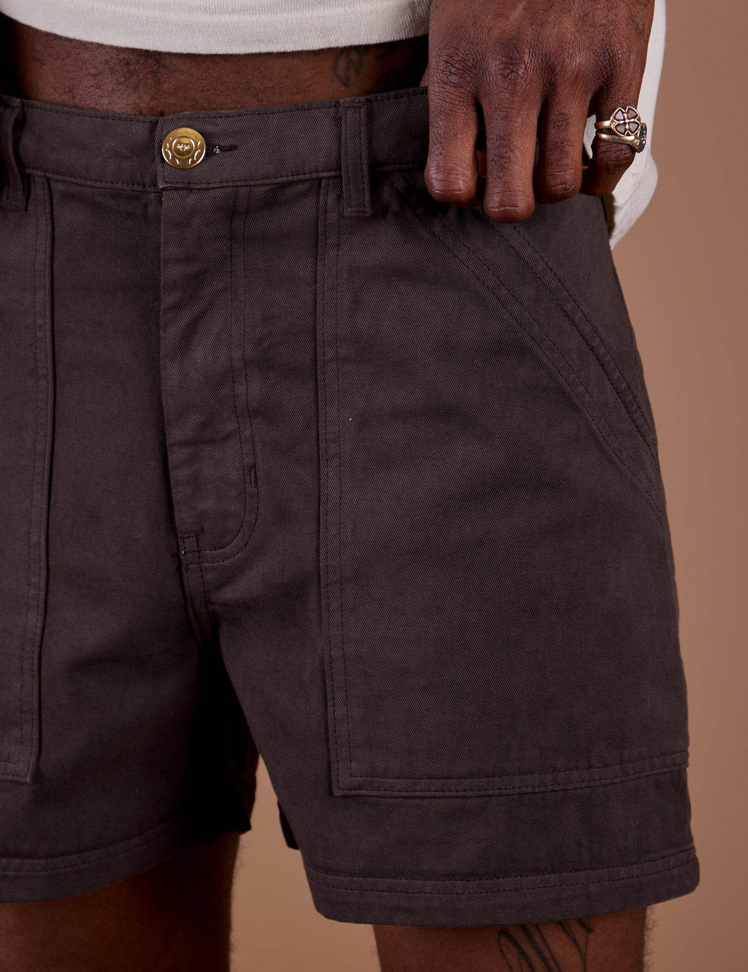 Classic Work Shorts - Espresso Brown