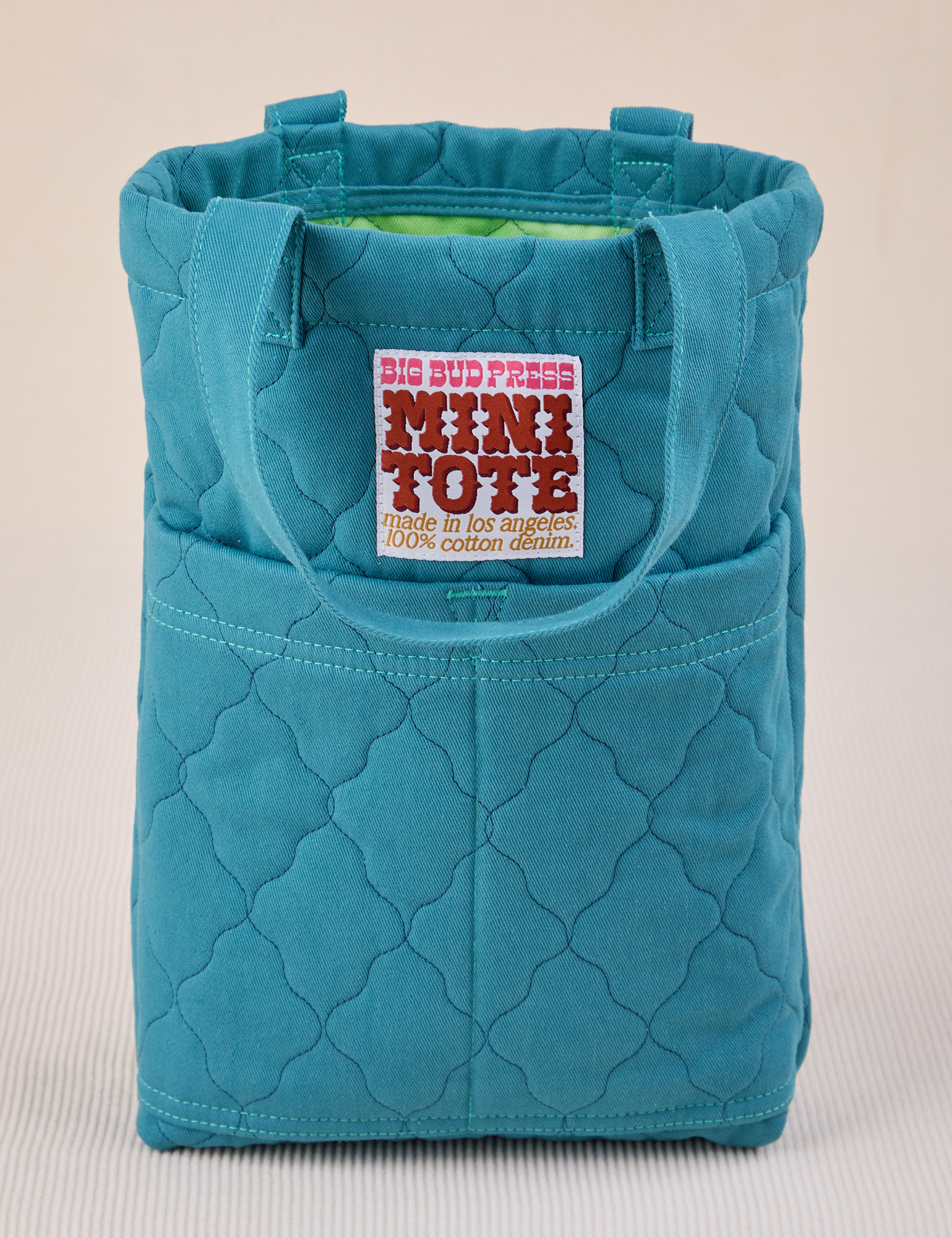 Quilted Mini Tote in Marine Blue