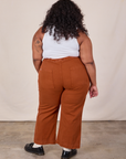 Back view of Western Pants in Burnt Terracotta on Morgan