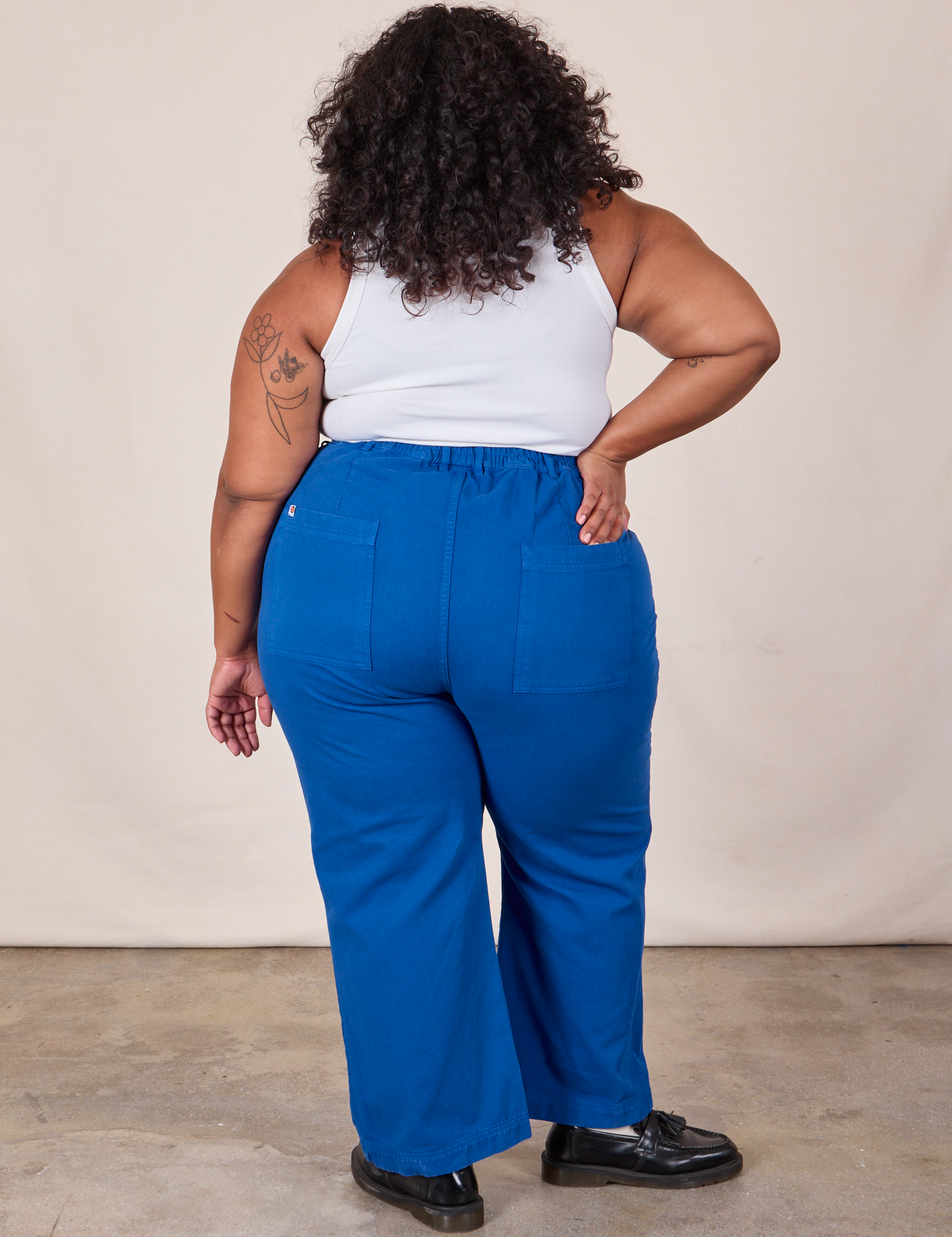 Back view of Western Pants in Royal Blue on Morgan