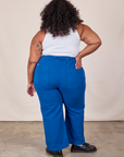 Back view of Western Pants in Royal Blue on Morgan