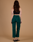 Black Stripe Work Pants - Hunter Green