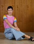 Calypso Tee - Bubblegum Multi