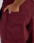 Drawstring Shorts - Red Wine