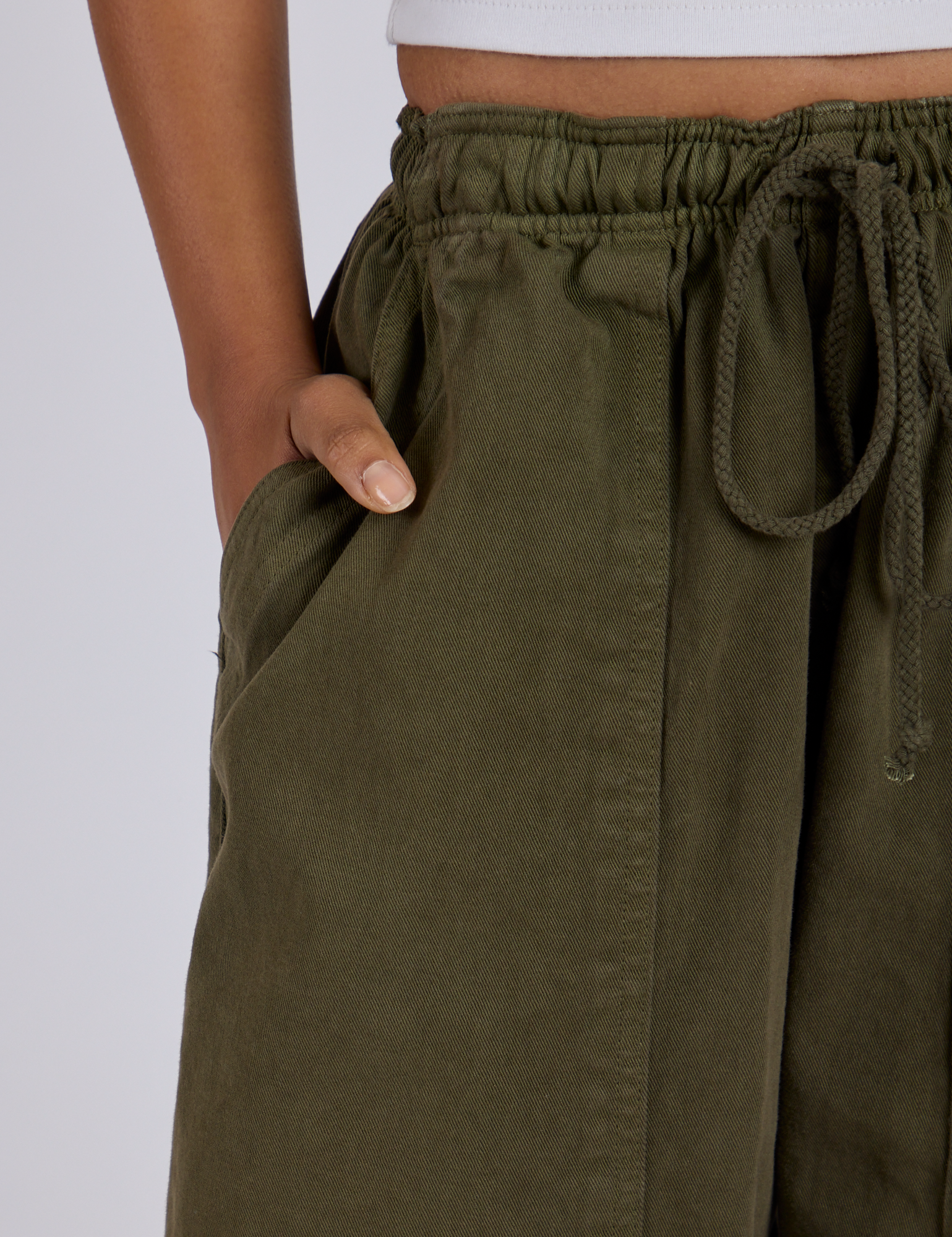 Drawstring Shorts - Surplus Green
