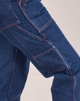 Carpenter Jeans in Dark Wash close up of many pockets