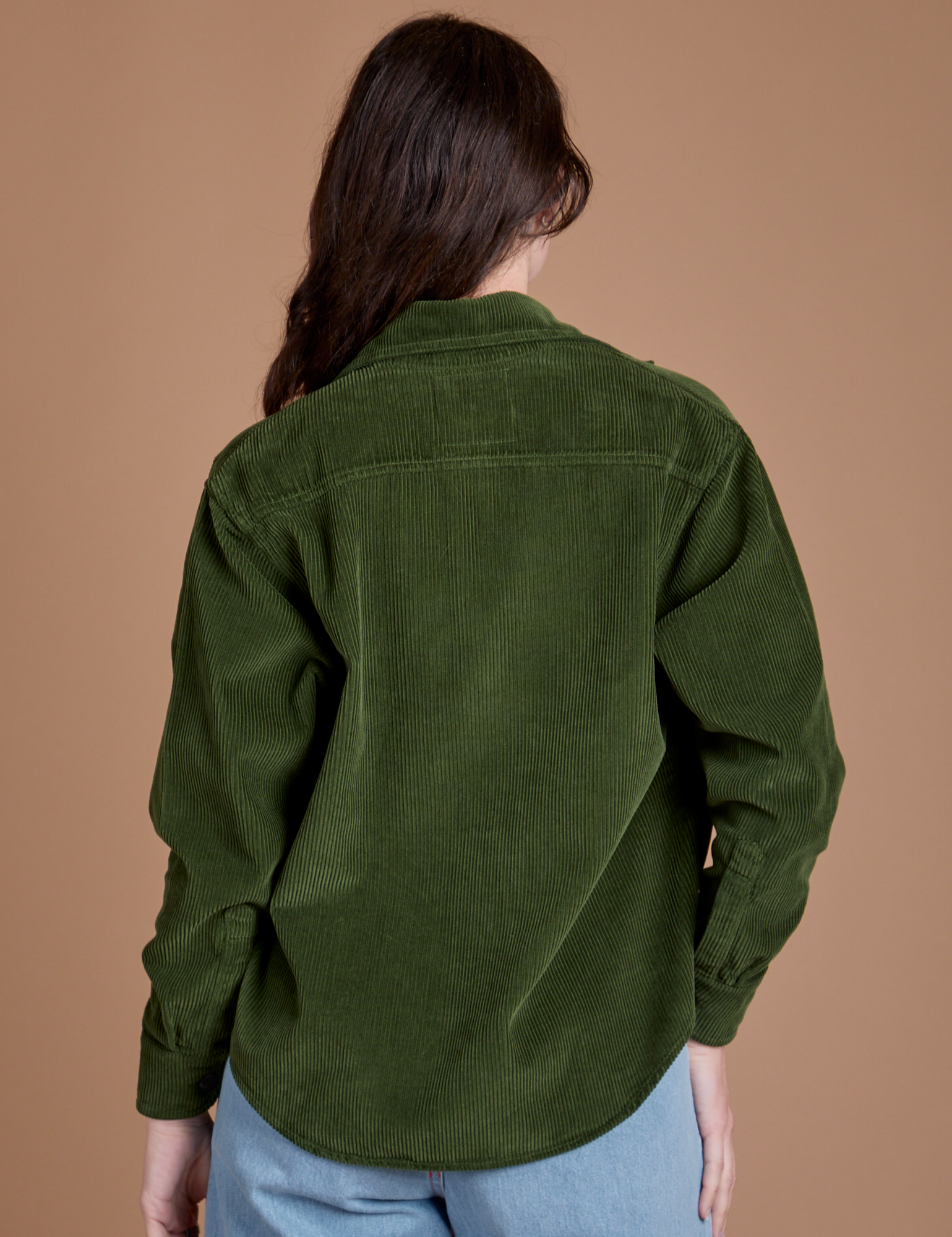 Cropped Corduroy Overshirt - Evergreen
