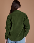 Cropped Corduroy Overshirt - Evergreen