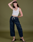TRY-A-STYLE - Denim Drop Pocket Pants - Dark Wash *FINAL SALE*
