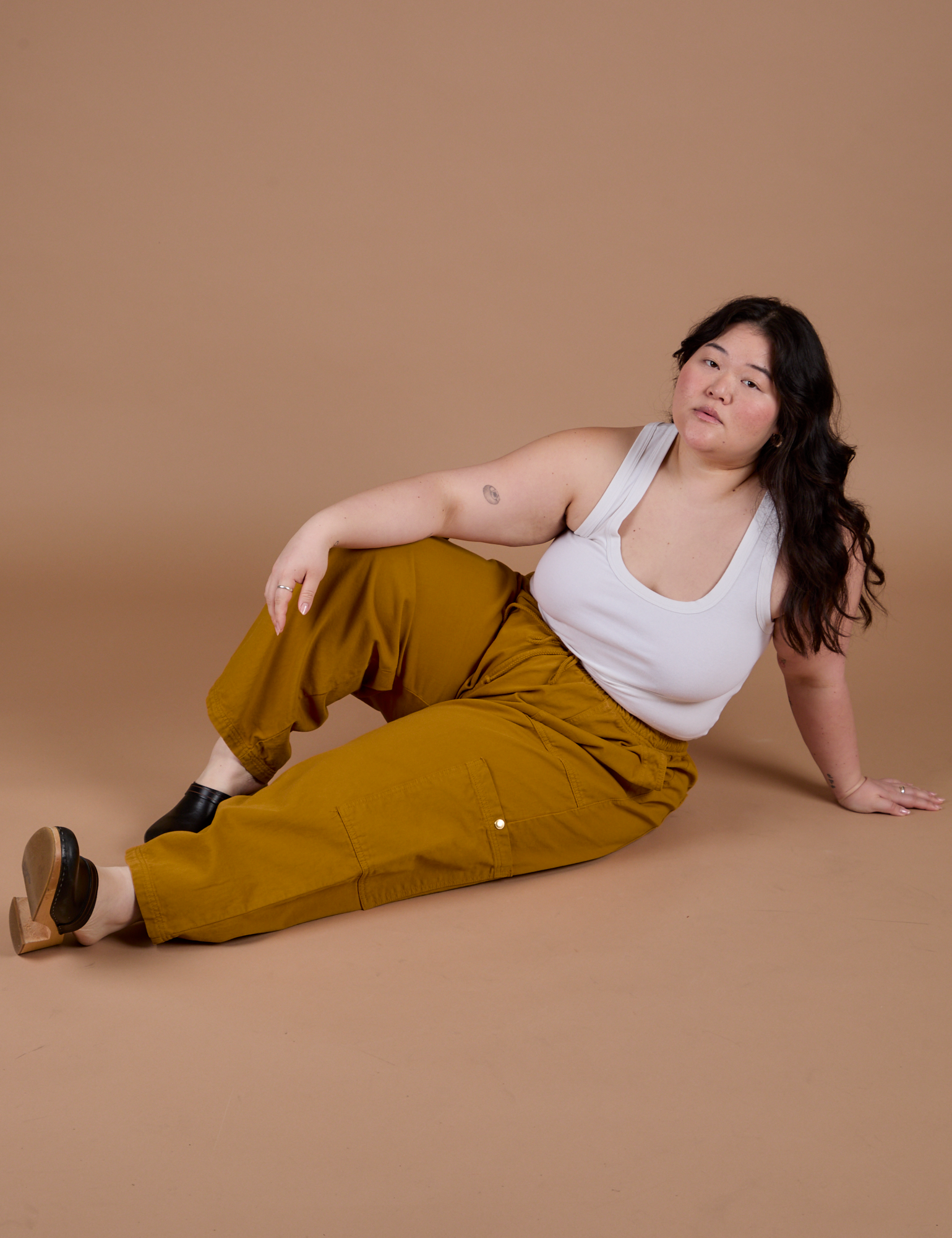 Drop Pocket Cargo Pants - Spicy Mustard