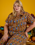 Short Sleeve Jumpsuit - Fruit Fantasy