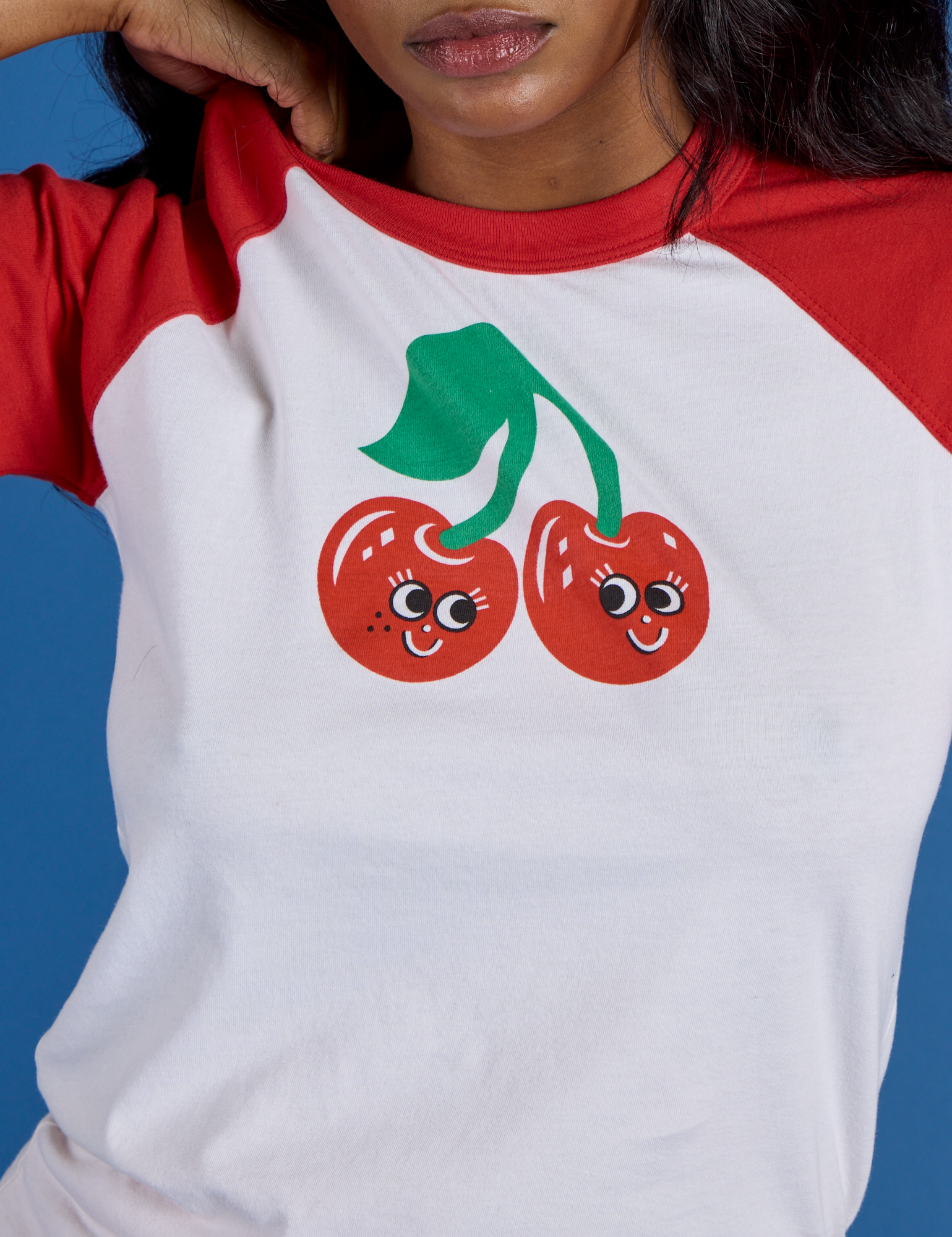 Produce Raglan Tee - Cherry