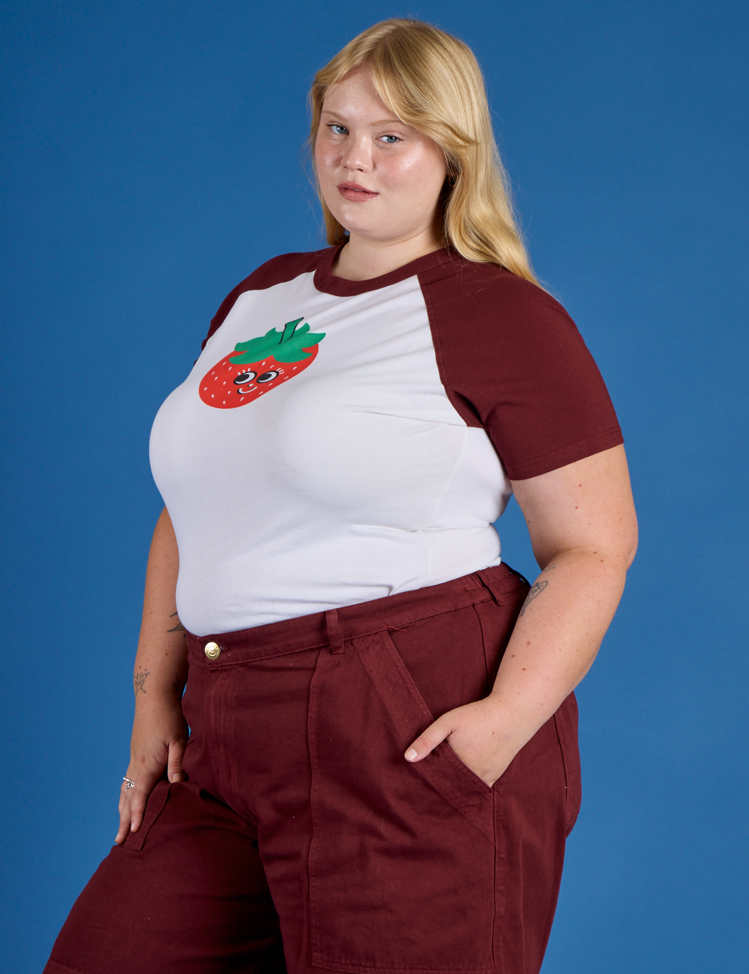 Produce Raglan Tee - Strawberry