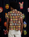 Halloween Masks Pantry Button-Up back view on Jerrod