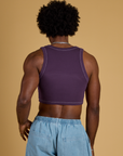 Contrast Stitch Mini Tank - Nebula Purple