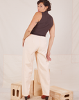 Back view of Heritage Trousers in Vintage Off-White on Tiara