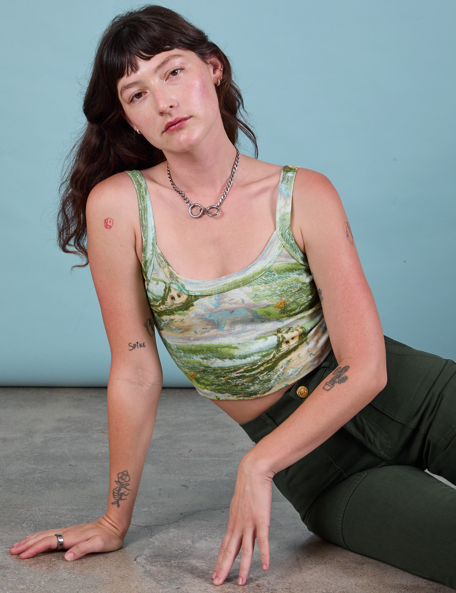 Ocean and Sky in Cami worn by Alex