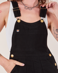 Original Overalls in Mono Black front close up on Alex