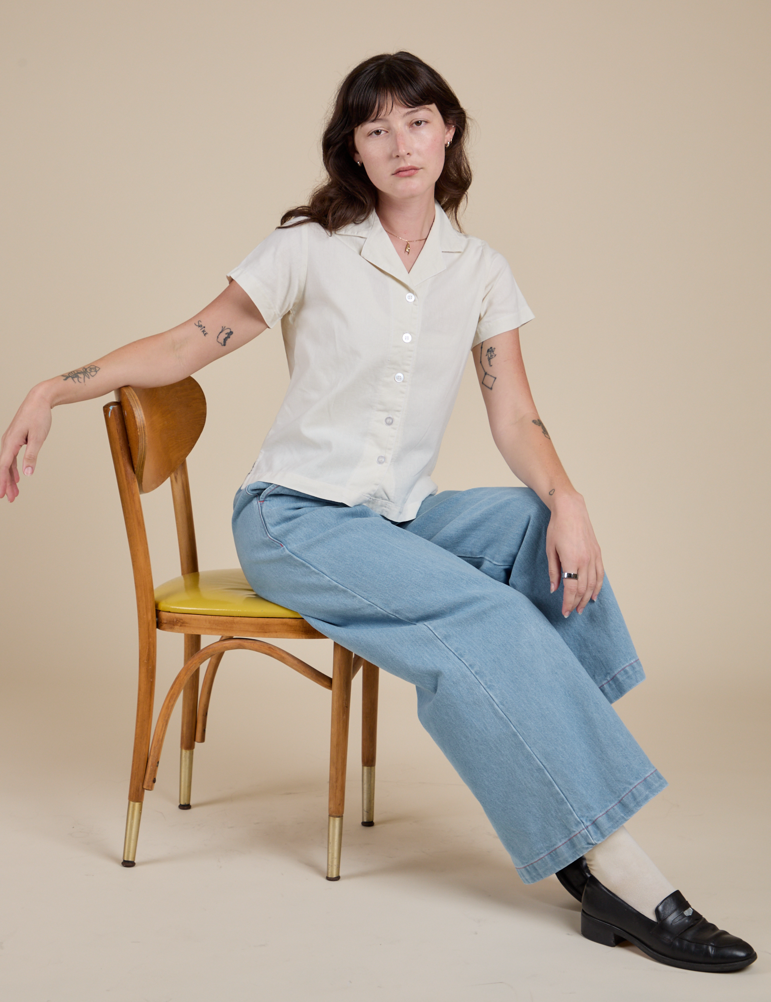 Pantry Button-Up - Vintage Tee White
