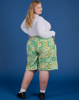 Longline Work Shorts - Spring Quilt Print