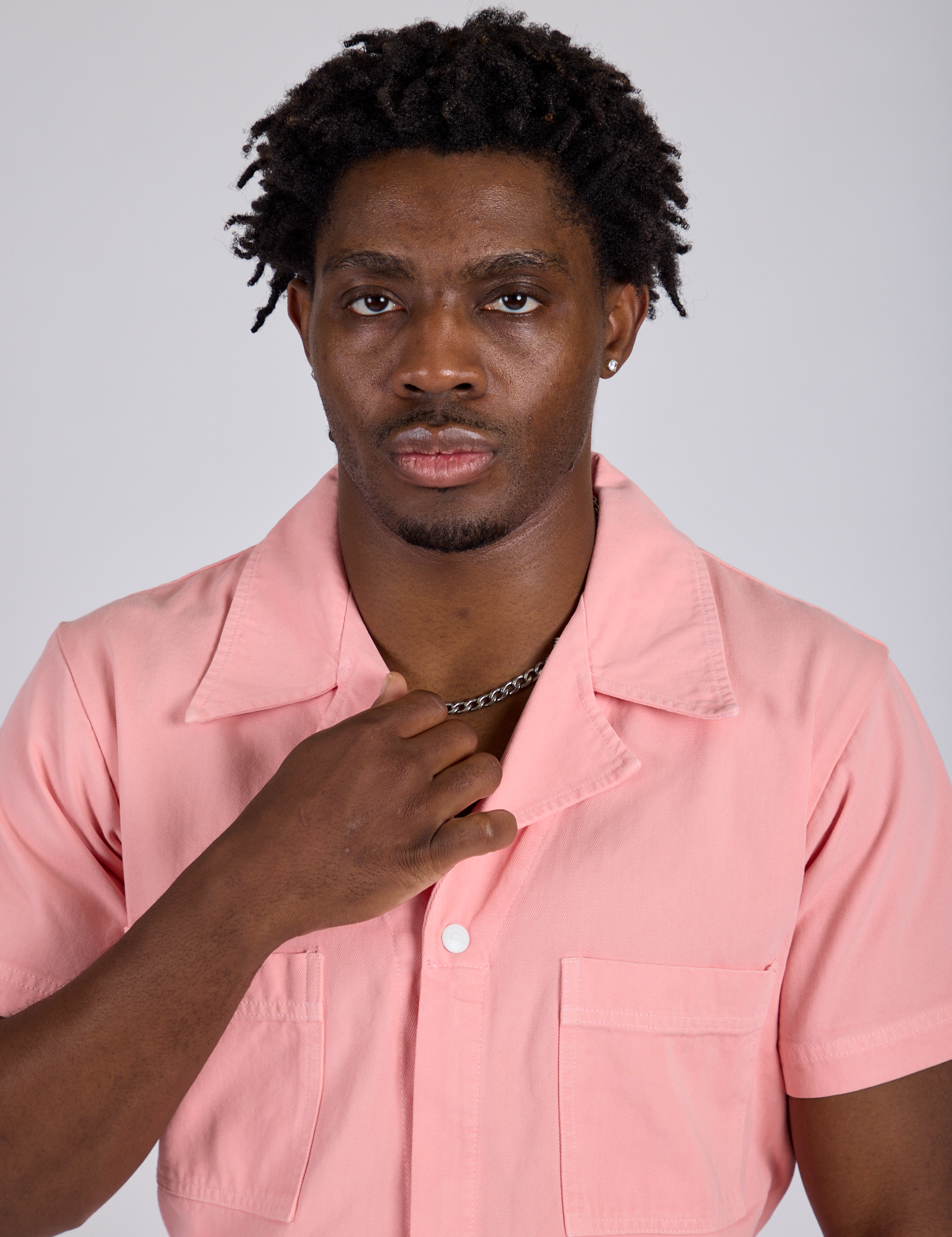 Short Sleeve Jumpsuit - Baby Pink