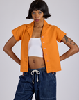 Pantry Button-Up - Creamsicle Orange