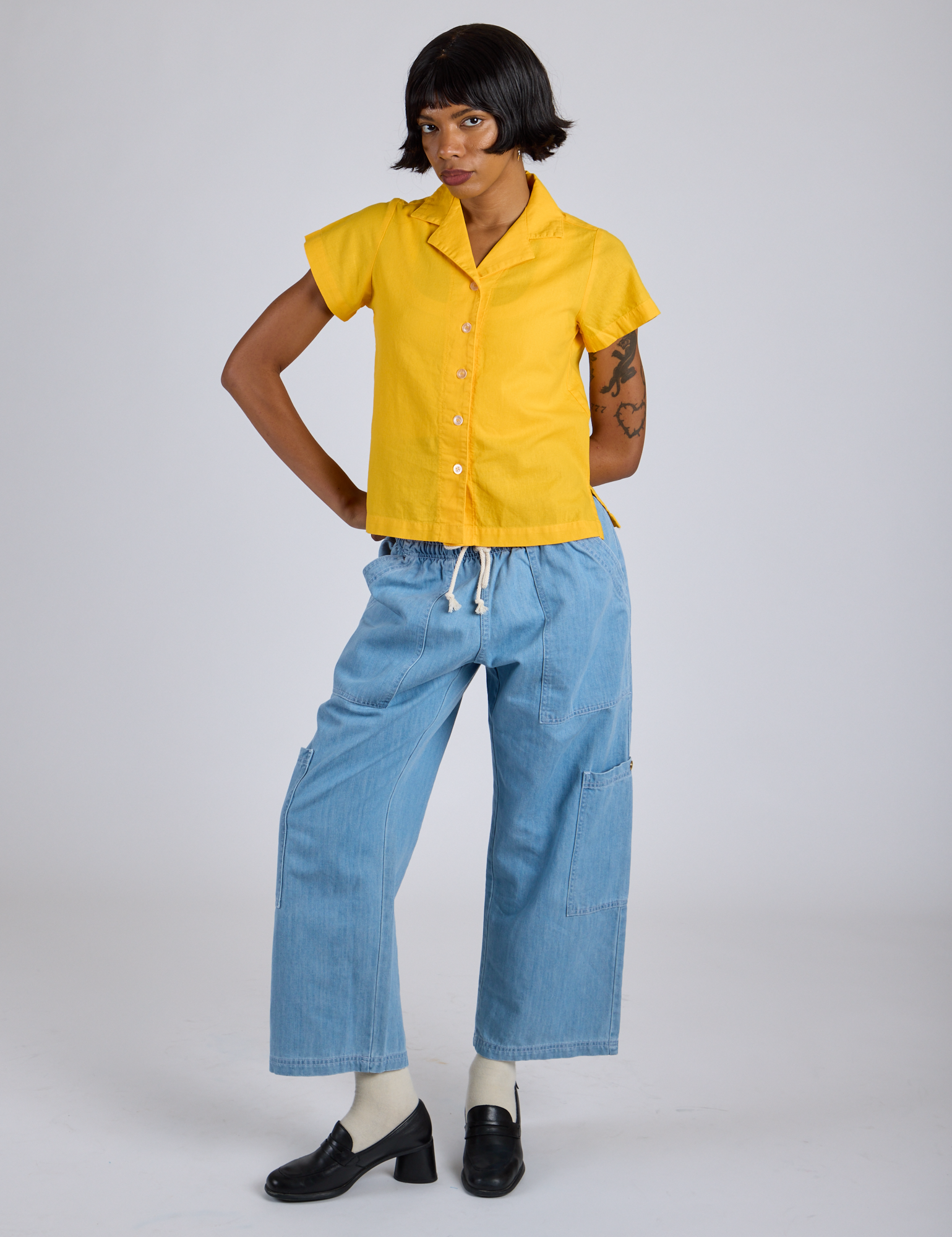Pantry Button-Up - Sunshine Yellow