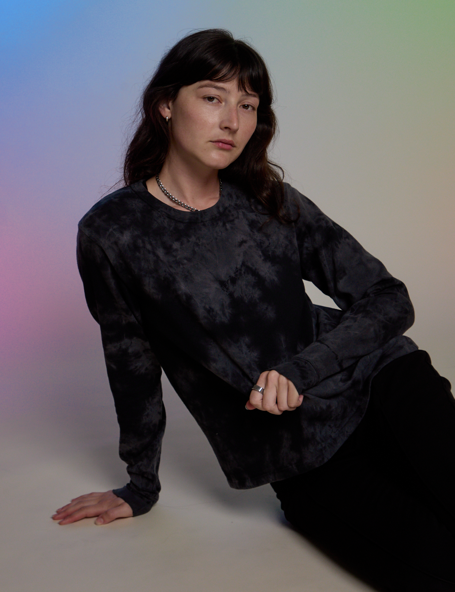 Magic Waters Long Sleeve Burly Tee in Black worn by Alex