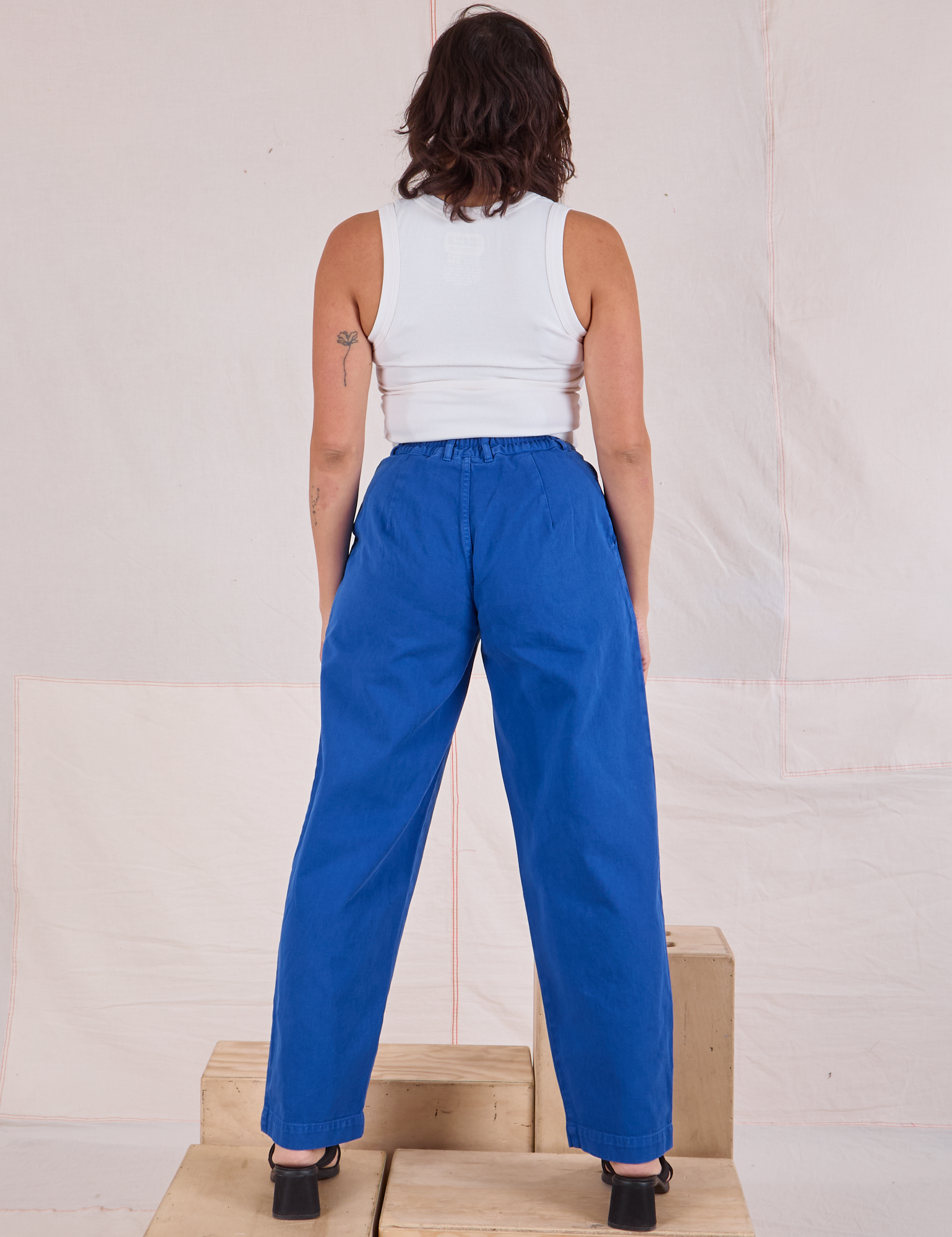 Heavyweight Trousers in Royal Blue back view on Tiara