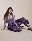 Magic Waters Drop Pocket Pants in Dark Lavender and Cropped Tank in Faded Grape on Sydney